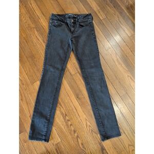 American Eagle Super Stretch Skinny Jeans Faded Black Denim Womens Size 6